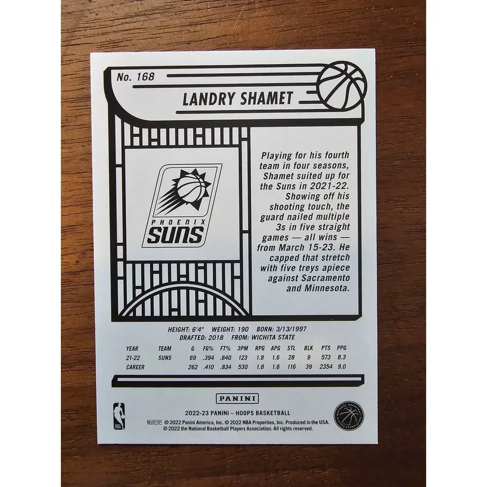 Landry Shamet 2022-2023 NBA Hoops #168 - Phoenix Suns - NBA - Fresh Pull